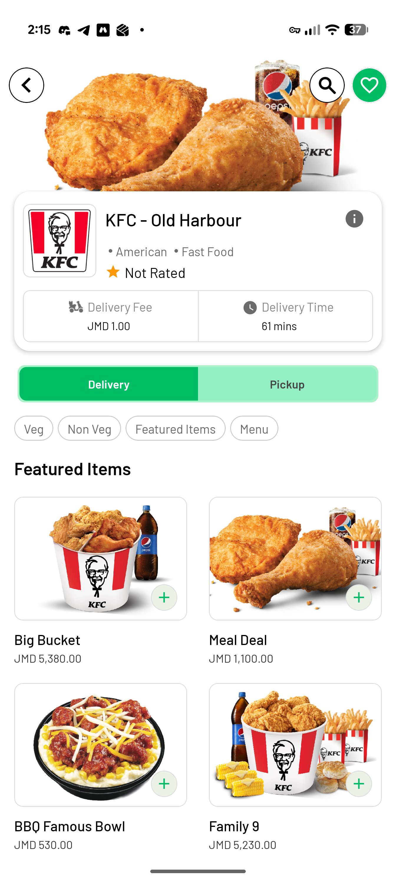 Jaber — restaurant menu